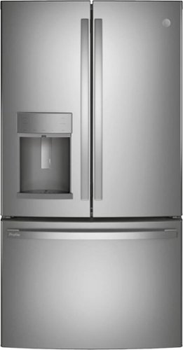 GE Profile - 22.1 Cu. Ft. French Door Counter-Depth Refrigerator with Hands-Free AutoFill - Stainless Steel