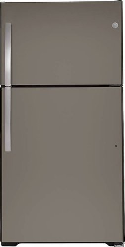 GE - 21.9 Cu. Ft. Top-Freezer Refrigerator - Fingerprint resistant slate