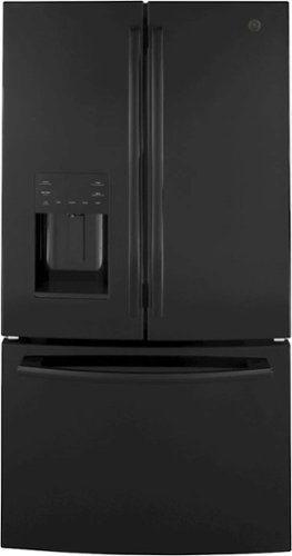 GE - 25.6 Cu. Ft. French Door Refrigerator - High Gloss Black