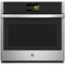 GE Profile - 30" Smart Built-In Single Electric Convection Wall Oven with Air Fry & In-Oven Camera - Stainless Steel-Front_Standard 