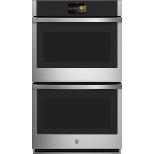 GE Profile - 30" Smart Built-In Double Electric Convection Wall Oven with Air Fry & In-Oven Camera - Stainless Steel