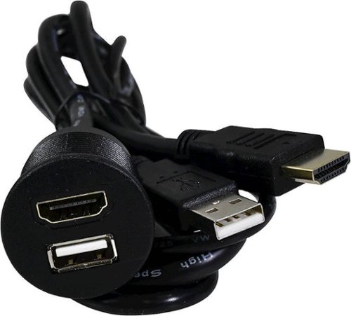 Photos - Car Seat Accessory A&D PAC - 3' Dash-Mount USB and HDMI Extension Cable - Black HDMI-USB-CBL 