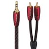 AudioQuest - Golden Gate 3.5mm Mini > RCA 16.4' Analog Audio Interconnect Cable - Red on Black-Front_Standard