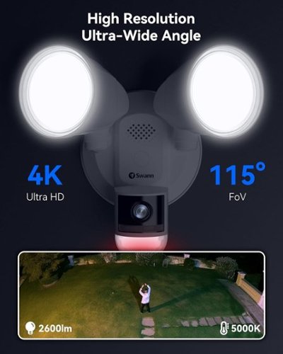Swann Wi Fi 4K Security Surveillance FloodLight Camera, Night