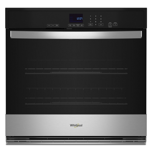  Whirlpool - 27&quot; Built-In Single Electric Wall Oven with Adjustable Self-Clean Cycle - Stainless Steel