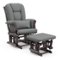 Storkcraft - Tuscany Glider and Ottoman - Espresso/Gray-Front_Standard