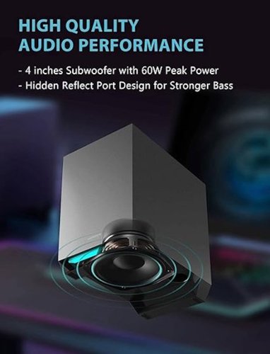 Edifier G1500 MAX 2.1 Bluetooth Gaming Speakers with RGB Lighting (3-Piece) - Black BUY IN EUROPE