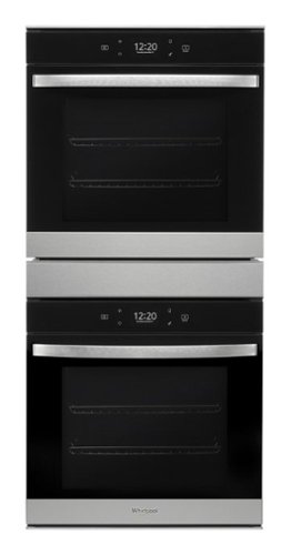 Whirlpool - 24 in. Built-In Double Electric Convection Wall Oven with WiFi - Stainless Steel-Front_Standard 