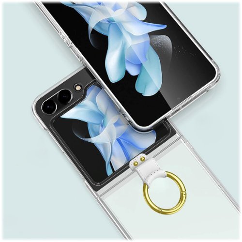 SaharaCase Hybrid-Flex Hard Shell with Ring Case for Samsung Galaxy Z Flip5 - Clear GLOBAL SHIPPING