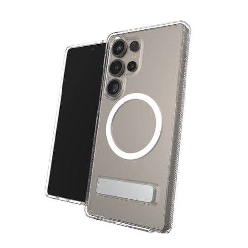 ZAGG Crystal Palace Snap MagSafe Compatible Case w/ Kickstand for Samsung S25 Ultra - Clear WORLDWIDE DELIVERY
