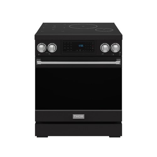 Gordon Ramsay Series by Thor Kitchen 4.8 Cu. Ft Freestanding Induction Range with Stainless Hardware - Matte Black