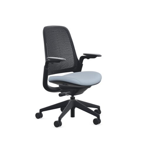 Steelcase - Series 1 Air Chair with Black Frame - Era Blue Nickel / Black Frame-Front_Standard 