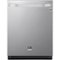 LG - STUDIO 24" Top Control Built-In Dishwasher with TrueSteam, Light, 3rd Rack, 40dBA - PrintProof Stainless Steel-Front_Standard