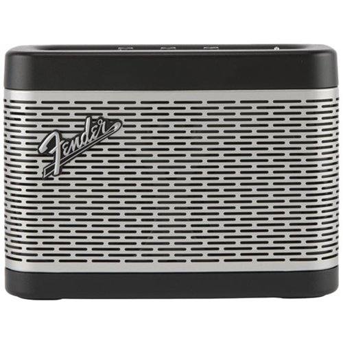 Fender - Newport Portable Bluetooth Speaker - Black And Silver-Front_Standard 