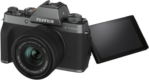 Fujifilm X Series X-T200 Mirrorless Camera with XC 15-45mm f/3.5-5.6 OIS PZ Lens - Dark Silver BUY IN EUROPE