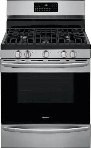 Front. Frigidaire - Gallery 5.0 Cu. Ft. Freestanding Gas Range with Air Fry - Stainless Steel.