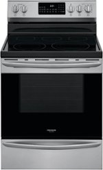 Frigidaire - Gallery 5.7 Cu. Ft. Freestanding Electric Air Fry Range with Self and Steam Clean - Stainless steel - Front_Standard