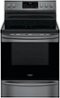 Frigidaire - Gallery 5.7 Cu. Ft. Freestanding Electric Air Fry Range with Self and Steam Clean - Black Stainless Steel-Front_Standard
