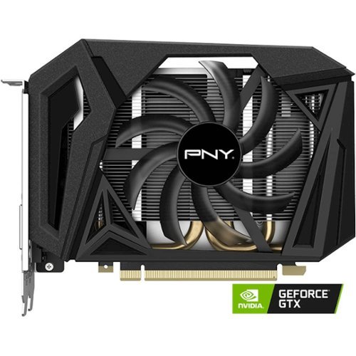 PNY - Single Fan NVIDIA GeForce GTX 1660 SUPER 6GB GDDR6 PCI Express 3.0 Graphics Card - Black-Front_Standard 