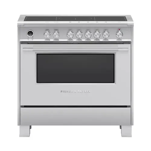 Front. Fisher & Paykel - Classic Series 4.9 Cu. Ft. Freestanding Electric Induction Convection Range with Self-Cleaning - Stainless Steel.