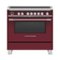 Fisher & Paykel - Classic Series 4.9 Cu. Ft. Freestanding Electric Induction Convection Range with Self-Cleaning - Red-Front_Standard