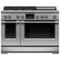 Fisher & Paykel - Professional 6.9 Cu. Ft. Freestanding Double Oven Dual Fuel True Convection Range with Self-Cleaning - Stainless Steel/Black Glass-Front_Standard