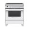 Fisher & Paykel - 30 in. Wide 4 Elements Classic Series 3.5 Cu. Ft. Freestanding Electric True Convection Range with Self-Cleaning - Silver-Front_Standard