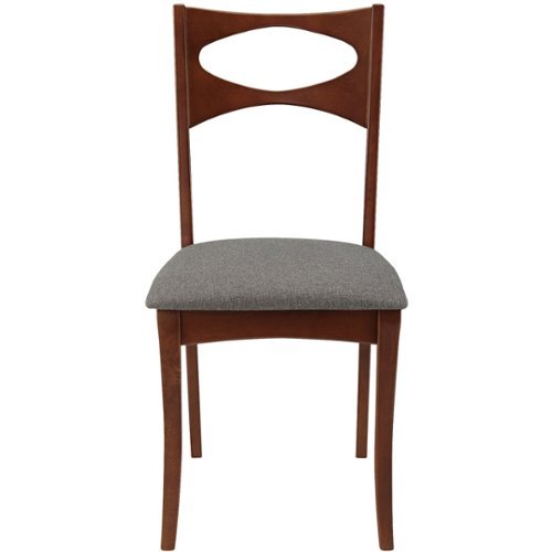 

Walker Edison - Mid-Century Modern Foam & Linen Fabric Dining Chairs (Set of 2) - Acorn