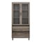 Walker Edison - 2-Drawer Storage Armoire Bookcase Cabinet - Gray Wash-Front_Standard