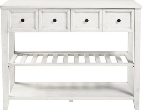 Walker Edison - Traditional Solid Wood 2-Drawer Buffet Sideboard - White
