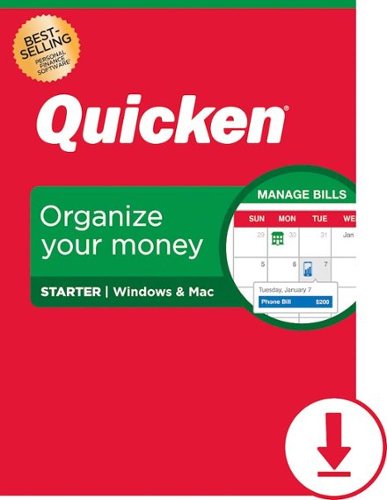Quicken - Starter Personal Finance (1-Year Subscription) - Windows, Mac OS [Digital]-Front_Standard 