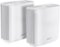 ASUS - ZenWiFi AC3000 Tri-Band Mesh Wi-Fi System (2-pack) - White - White-Front_Standard 