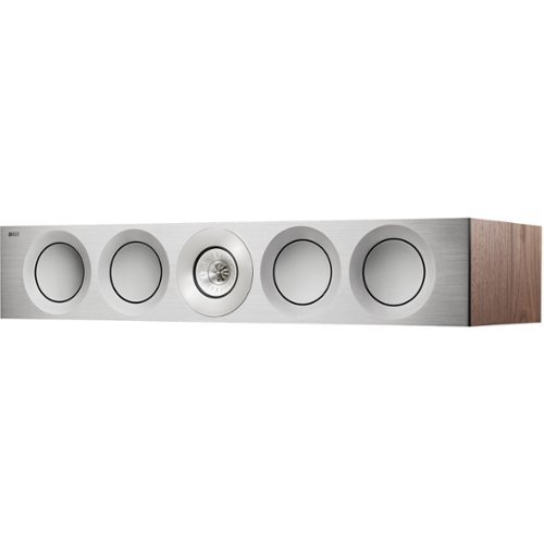 KEF - Reference Quad 6-1/2" Passive 3-Way Center-Channel Speaker (Each) - Silver Satin/Walnut