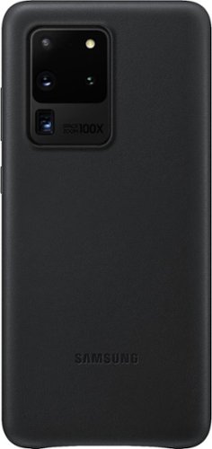 Leather Back Cover Case for Samsung Galaxy S20 Ultra 5G - Black