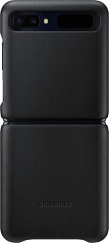 Flip Leather Cover Case for Samsung Galaxy Z Flip - Black