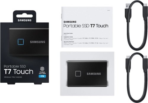 Samsung T7 Touch 1TB External USB 3.2 Gen 2 Portable SSD with