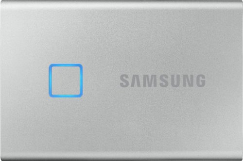 Samsung - T7 Touch 1TB External USB 3.2 Gen 2 Portable SSD with Hardware Encryption - Silver