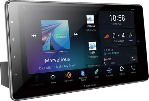 Pioneer 9 Amazon Alexa and Wireless Android Auto/Apple CarPlay Bluetooth Floating Multimedia Receiver - Black BUY IN EUROPE