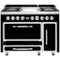 Viking - Tuscany 6.2 Cu. Ft. Freestanding Double Oven Dual Fuel True Convection Range - Graphite Black-Front_Standard