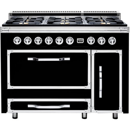 Viking - Tuscany 6.2 Cu. Ft. Freestanding Double Oven Dual Fuel True Convection Range - Graphite Black-Front_Standard 