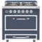 Viking - Tuscany 3.8 Cu. Ft. Freestanding Dual Fuel True Convection Range - Dark Blue-Front_Standard