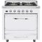 Viking - Tuscany 3.8 Cu. Ft. Freestanding Dual Fuel True Convection Range - Antique White-Front_Standard