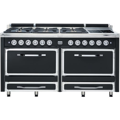 Viking - Tuscany Freestanding Double Oven Dual Fuel True Convection Range - Graphite Black-Front_Standard 