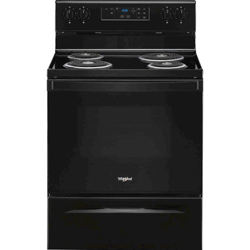Whirlpool - 4.3 Cu. Ft. Freestanding Electric Range with Self-Cleaning and Keep Warm Setting - Black-Front_Standard 