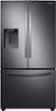 Samsung - 27 cu. ft. 3-Door French Door Refrigerator with External Water & Ice Dispenser - Black Stainless Steel-Front_Standard