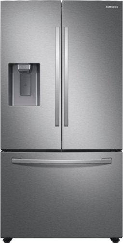 Samsung - 27 cu. ft. Large Capacity 3-Door French Door Refrigerator with External Water & Ice Dispenser - Stainless steel