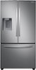 Samsung - 27 cu. ft. 3-Door French Door Refrigerator with External Water & Ice Dispenser - Stainless Steel-Front_Standard 