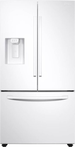 Samsung - 27 cu. ft. Large Capacity 3-Door French Door Refrigerator with External Water & Ice Dispenser - White
