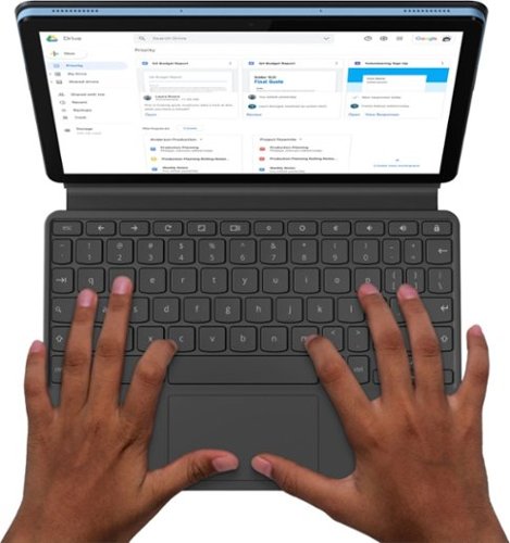Lenovo IdeaPad Duet Chromebook - 10.1” (1920x1200) Touch 2-in-1 Tablet - MediaTek P60T - 4G RAM - 128G eMCP4x - with Keyboard - Ice Blue + Iron Gray GLOBAL SHIPPING