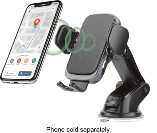 Car and Driver Car Vent/Dashboard Mount for Smartphones with Wireless Charging - Black WORLDWIDE DELIVERY